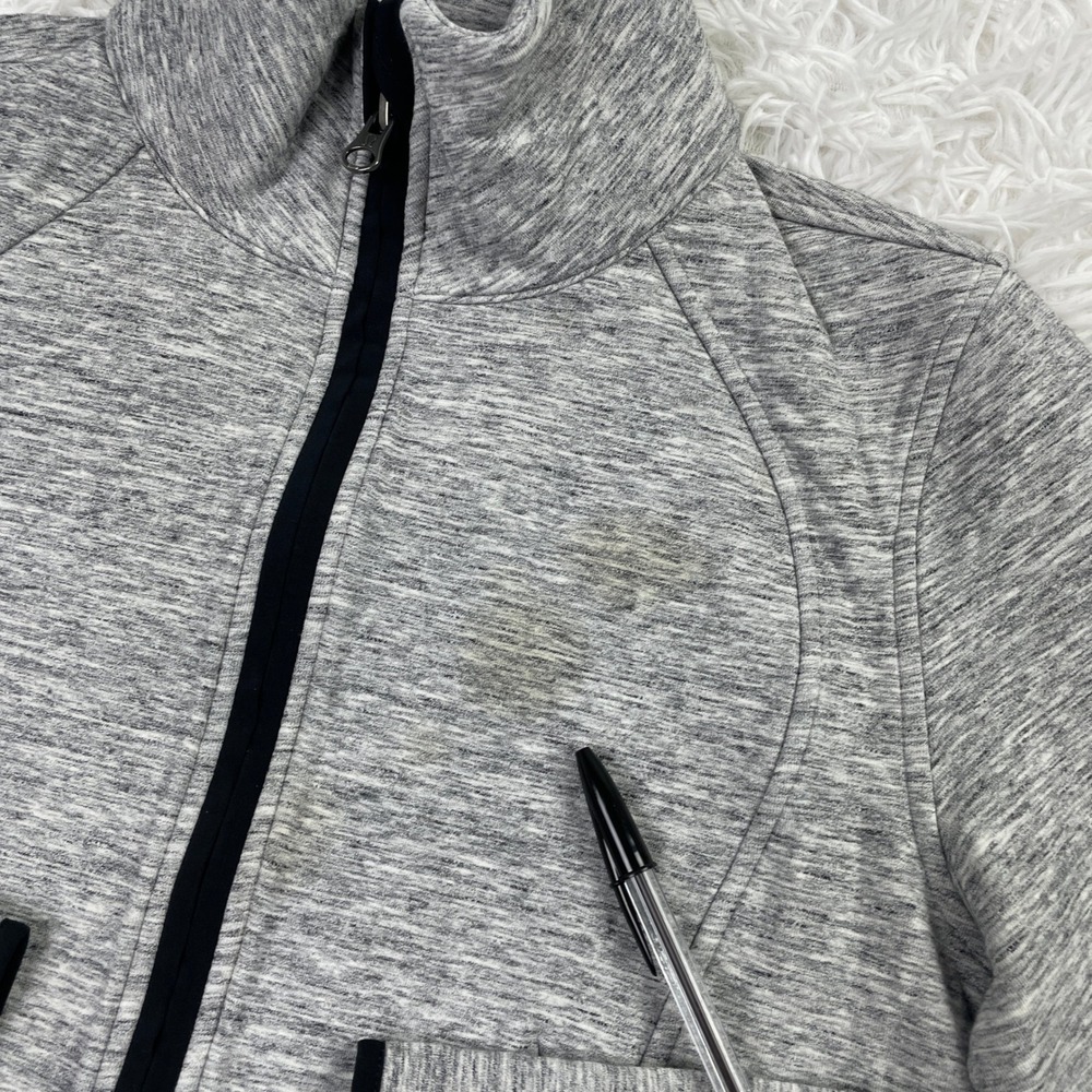 Lululemon Jacket Womens‎ 4 Gray Going Places Full Zip Mock Neck Pockets Ladies - Picture 3 of 10
